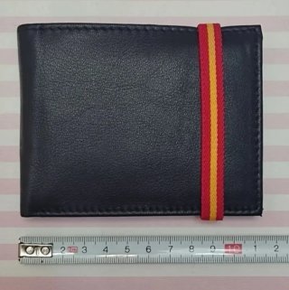 CARTERA MONEDERO PIEL CIERRE BANDERA + REGALO PULS