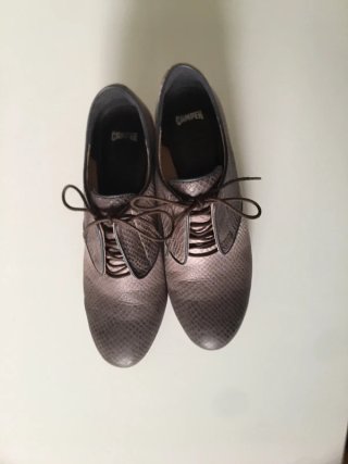 Camper Zapatos Piel Talla 39 Marrón/Gris