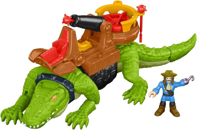 Imaginext Cocodrilo Andarin Y Pirata Garfio