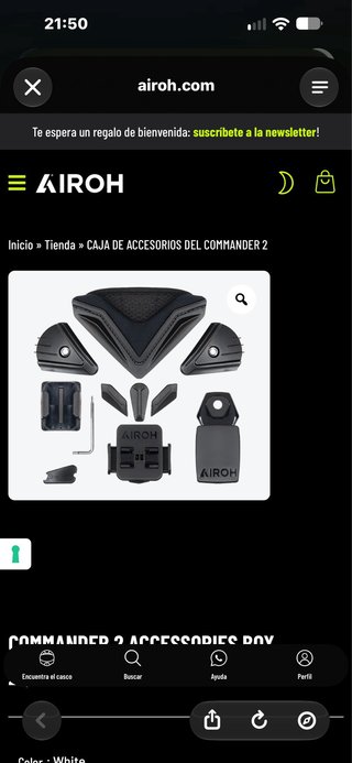 RepuestoS caja accesorios casco AIROH COMMANDER