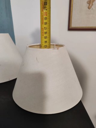 Coppia di Paralumi Tronco-Conici Beige