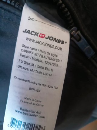 Chaqueta Bomber Jack & Jones Gris Talla M