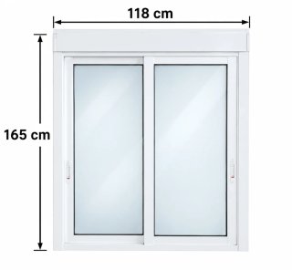 Ventana corredera aluminio 118x165 cm