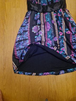 Vestido satinado estampado floral