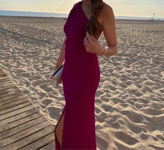 Vestido largo de fiesta morado