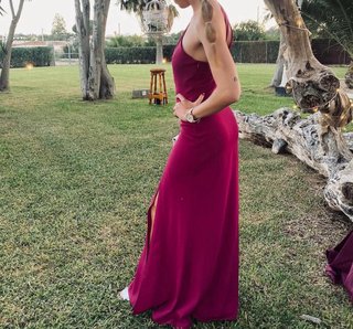 Vestido largo de fiesta morado