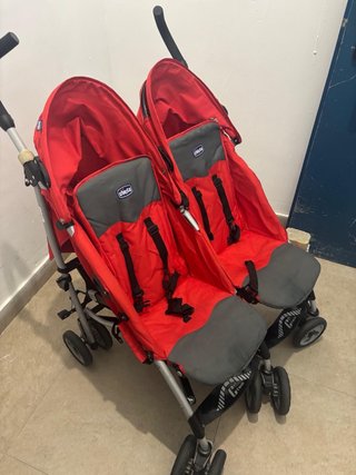 Carro gemelar Chicco - Rojo