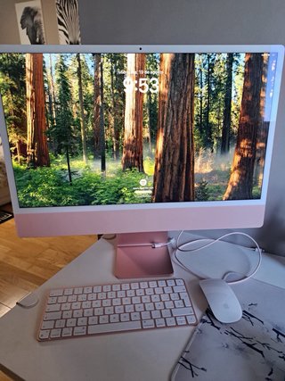 iMac 24 M1 2021 Rosa + teclado+ ratón con caja