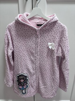Bata Gorjuss niña rosa estrellas talla 11-12