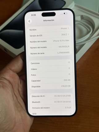 iPhone 15 Pro Max 256Gb PASA POR NUEVO