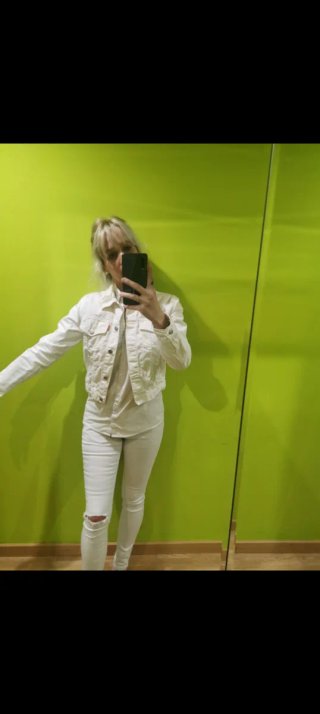 Chaqueta vaquera blanca Talla S