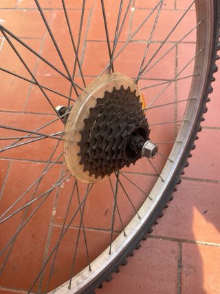 Rueda de bicicleta con cubierta