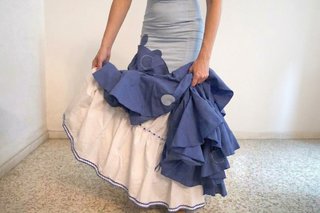 Traje de flamenca en tonos azules talla 36