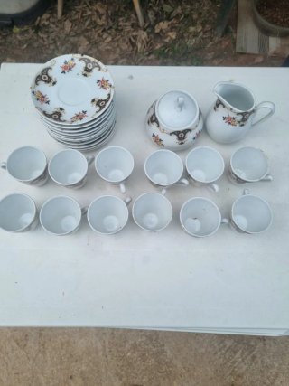 Juego de tazas de café de porcelana