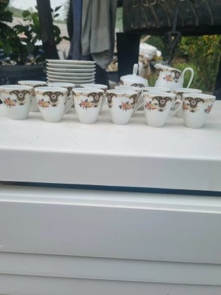 Juego de tazas de café de porcelana