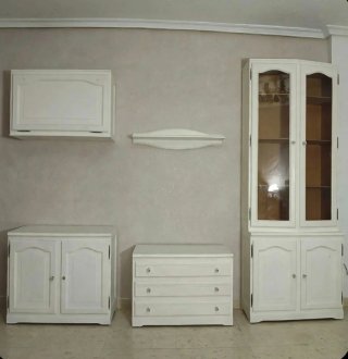 Muebles de salón vintage blancos