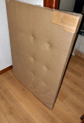 Canapé madera cabecero beige cama abatible cabece
