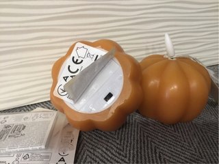 Set de 4 Velas con Forma de Calabaza