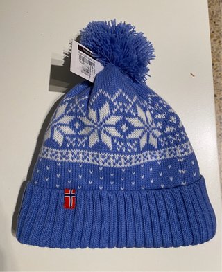 Gorro Napapijri Nórdico Azul Blanco Nuevo