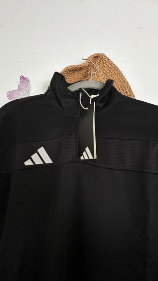 Sudadera Adidas Negra Media Cremallera