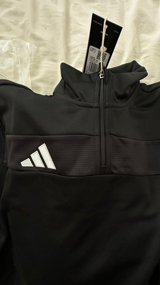 Sudadera Adidas Negra Media Cremallera