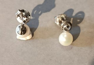 Pendientes de Plata con Perla