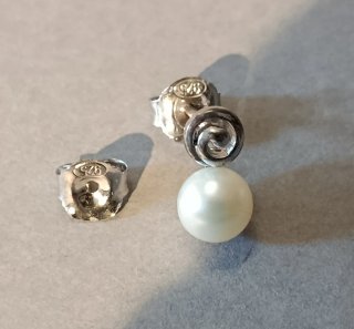 Pendientes de Plata con Perla