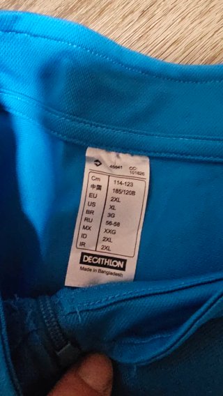 Maillot Ciclismo Btwin Azul Hombre Talla 2XL