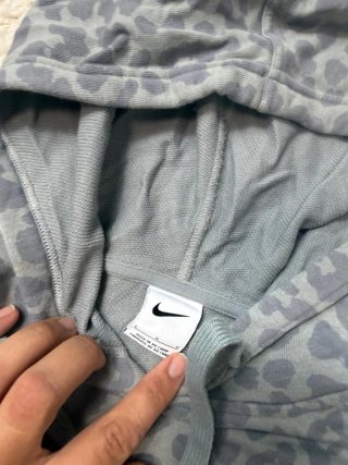 Talla L Sudadera Nike Gris Estampada Oversize