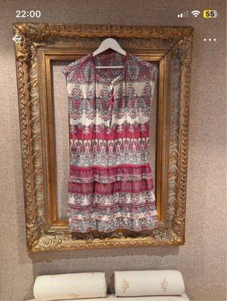 Vestido Estampado con Volantes