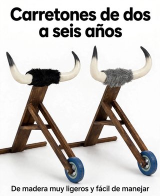 Carretón de toros de madera