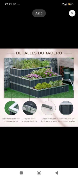 Huerto urbano modular de chapa
