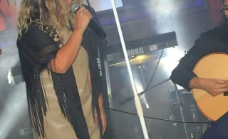 Vestido Efeito Napa CLP Bege Tamanho M