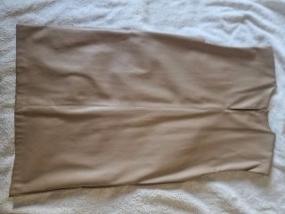 Vestido Efeito Napa CLP Bege Tamanho M