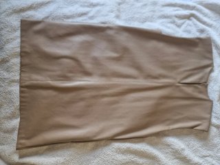 Vestido Efeito Napa CLP Bege Tamanho M