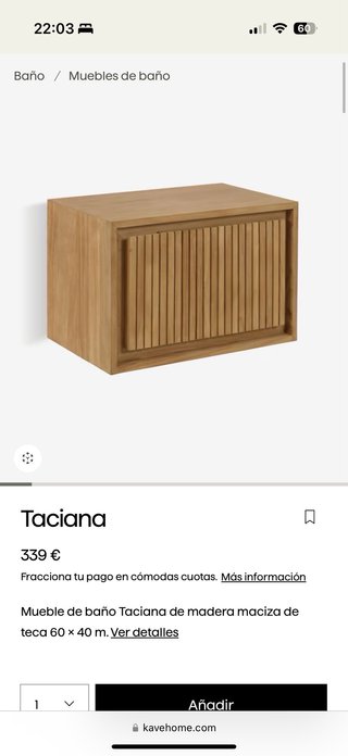 Mueble de baño de teca