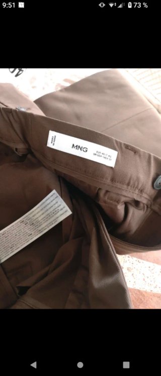 Pantalón vestir Mango Talla 40 Marrón
