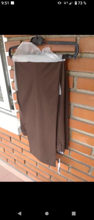 Pantalón vestir Mango Talla 40 Marrón