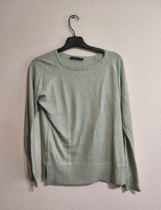 Jersey Verde de Punto Fino Zara