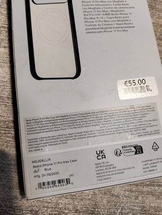 Apple Funda Beats con MagSafe y Control de Cámara para el iPhone 17 Pro Max Azul cobalto