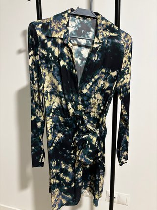 Vestido cruzado estampado