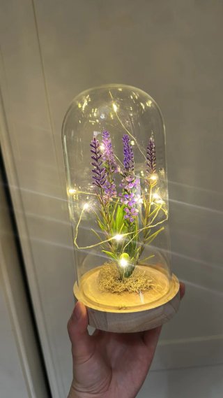 Lámpara Decorativa LED con Flores