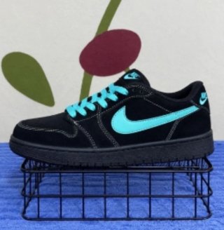 Nike Air Jordan 1 Low Negro y Turquesa