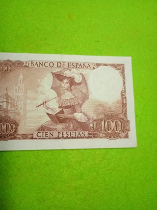 Billete 100 Pesetas Gustavo Adolfo Bécquer