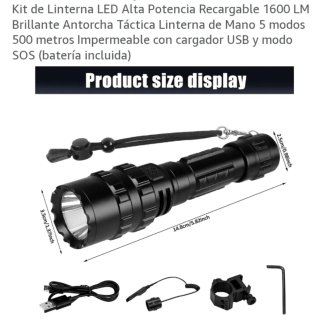 Linterna de Caza con Pulsador Remoto IDEAL ESPERA