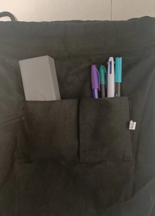 Mochila de cuerdas con estampado de bicicleta