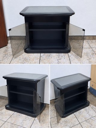 Mueble TV giratorio cristal negro