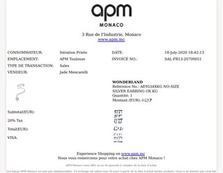 Pendiente Serpiente APM Monaco Plata y Verde