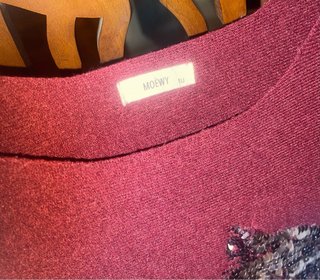 Jersey granate lentejuelas gato Moëwy Talla Única