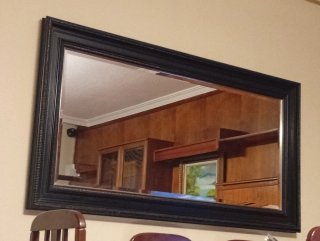 Espejo de Pared Grande con Marco Negro